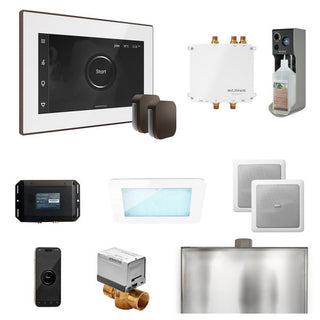 MrSteam Bliss Max Steam Shower Control Package with iSteamX Control and Steamhead - White - Oil-Rubbed Bronze