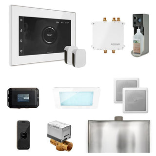 MrSteam Bliss Max Steam Shower Control Package with iSteamX Control and Steamhead - White - White