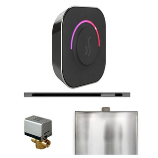MrSteam ButlerTouch Steam Shower Control Package with TempoTouch Control and Linear Steamhead - Brilliant Black