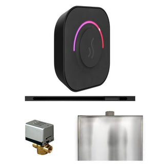 MrSteam ButlerTouch Steam Shower Control Package with TempoTouch Control and Linear Steamhead - Matte Black