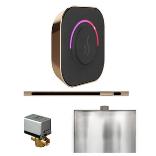 MrSteam ButlerTouch Steam Shower Control Package with TempoTouch Control and Linear Steamhead - Polished Gold