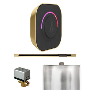 MrSteam ButlerTouch Steam Shower Control Package with TempoTouch Control and Linear Steamhead - Satin Brass