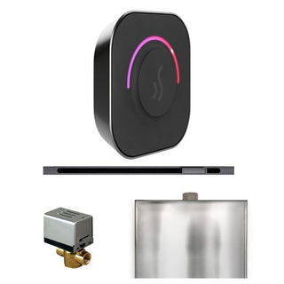 MrSteam ButlerTouch Steam Shower Control Package with TempoTouch Control and Linear Steamhead - Satin Steel