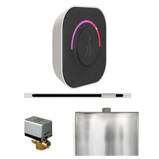 MrSteam ButlerTouch Steam Shower Control Package with TempoTouch Control and Linear Steamhead - White