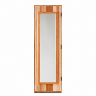Cedar Door with Clear Rectangle Tempered Glass - 24″ x 72″ or 24″ x 80″