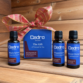 Cedro Sauna™ Aroma Gift Set – Three Luxury Sauna Essential Oils