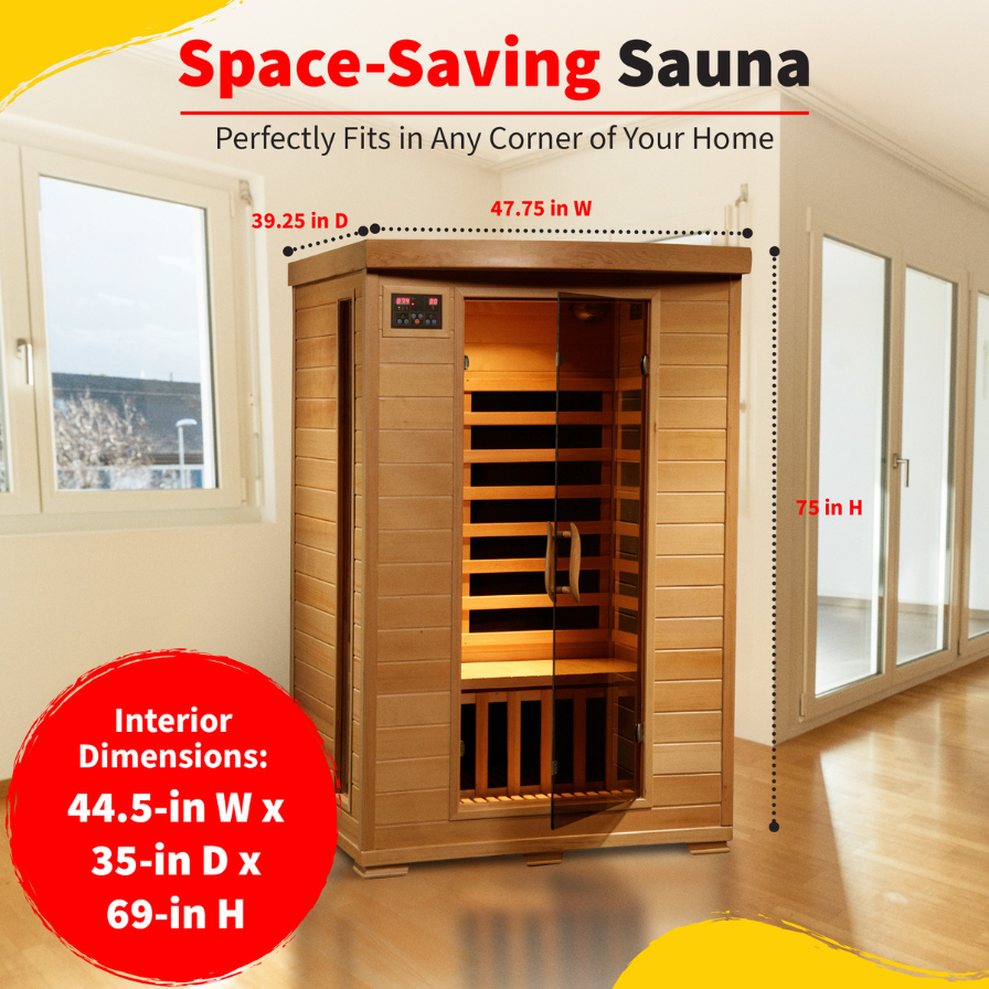 HeatWave Coronado 2 Person Carbon Infrared Sauna – The Sauna Place