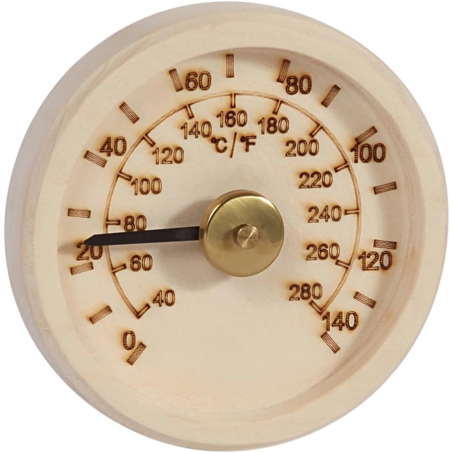Engraved Aspen Round Thermometer 4″ | The Sauna Place