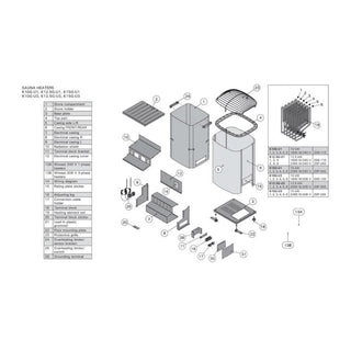 FH161 Wiring Harness + Terminal Block 1ph | Finlandia / Harvia