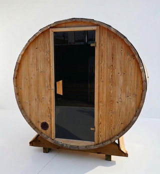 Lumina TH 2–3 Person Outdoor Barrel Sauna – Showroom Model | Heritage Sauna®