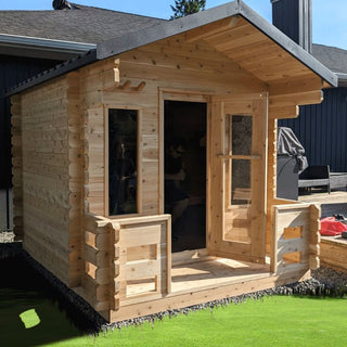 Canadian Timber Georgian Cabin Sauna with Porch | Dundalk