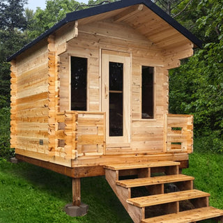 Canadian Timber Georgian Cabin Sauna with Porch | Dundalk