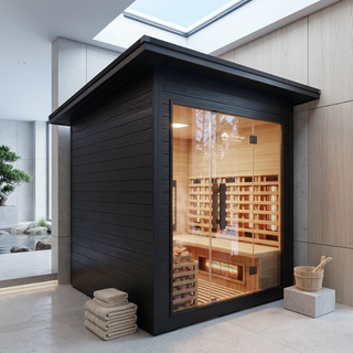 Lux IR Grand Pavilion Hybrid 4-6 Person Outdoor Sauna | Heritage Sauna®