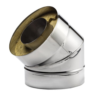 HUUM Double Wall Elbow, 45-Degree