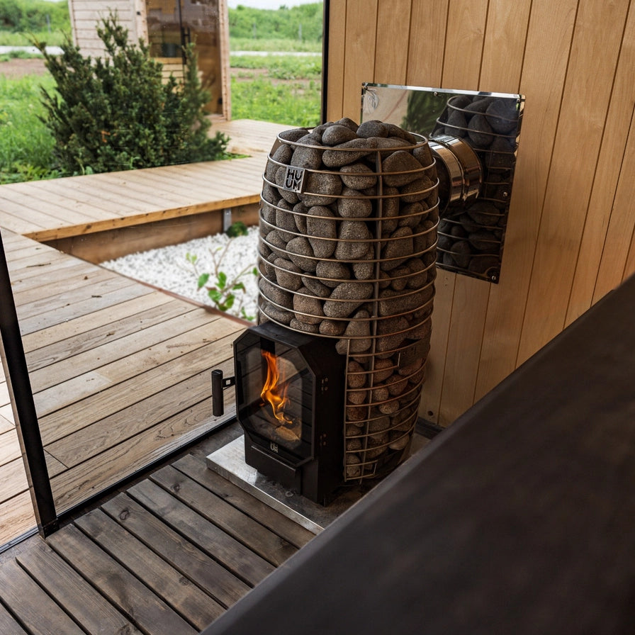 HUUM HIVE Flow 9.8kW LS | Wood-Burning Sauna Stove – The Sauna Place HUUM HIVE Flow 9.8kW LS | Wood-Burning Sauna Stove – The Sauna Place
