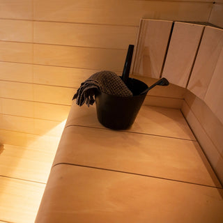 Plastic Black Bucket (1.84 gal.) & Dipper | Harvia