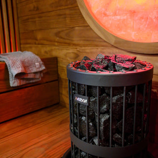 Black Vulcanite Sauna Heater Stones 2-4 In, 44 lbs