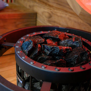 Black Vulcanite Sauna Heater Stones 2-4 In, 44 lbs