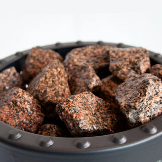 Decorative Red Granite Sauna Heater Stones 2-4 In, 22 lb