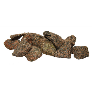 Decorative Red Granite Sauna Heater Stones 2-4 In, 22 lb