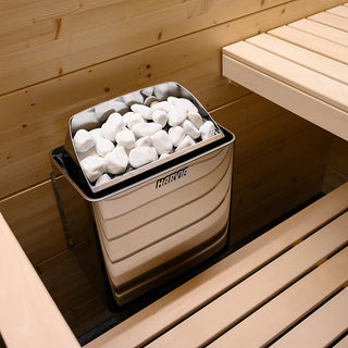 Decorative White Rounded Sauna Heater Stones 2-4 In, 22 lbs