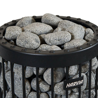 Harvia Rounded Sauna Heater Stones Olivine Diabase (2-4 in, 33 lbs)