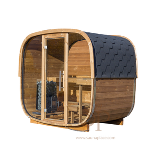 Aurora Square Wood Outdoor Sauna | Heritage