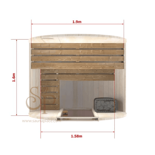 Lumina TH 2–3 Person Outdoor Barrel Sauna – Showroom Model | Heritage Sauna®