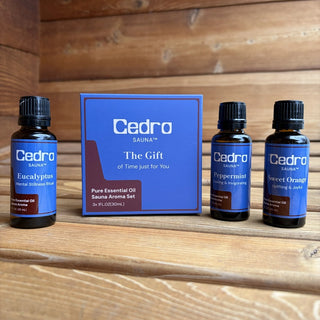 Cedro Aroma Gift Set – Three Luxury Sauna Essential Oils