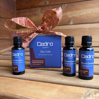 Cedro Aroma Gift Set – Three Luxury Sauna Essential Oils
