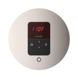 MrSteam iTempo Steam Shower Control and Steamhead - Round in Polished Nickel