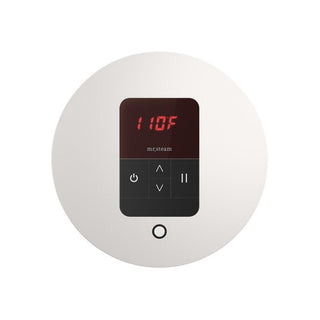 MrSteam iTempo Steam Shower Control and Steamhead - Round in White