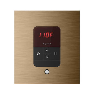 MrSteam iTempo Steam Shower Control and Steamhead - Square in Brushed Bronze
