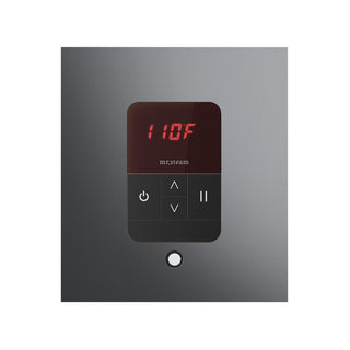 MrSteam iTempo Steam Shower Control and Steamhead - Square in Brilliant Black