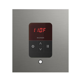 MrSteam iTempo Steam Shower Control and Steamhead - Square in Satin Steel
