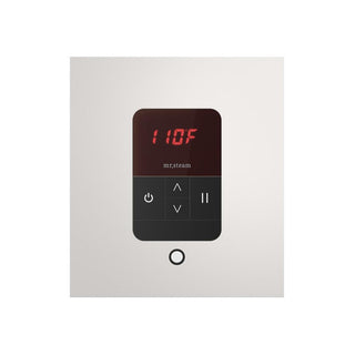 MrSteam iTempo Steam Shower Control and Steamhead - Square in White