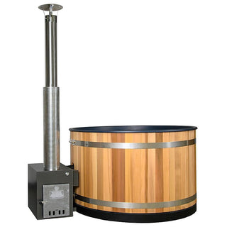 Kirami 4-Person Wood-Heated Barrel Soak Tub | Almost Heaven