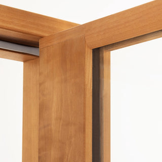 Glass Wall System - Natural Wood 6′ wide x 7′ tall