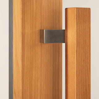 Glass Wall System - Natural Wood 6′ wide x 7′ tall