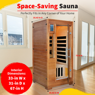 HeatWave Majestic 1-2 Person Hemlock Carbon Infrared Sauna