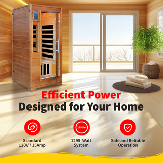 HeatWave Majestic 1-2 Person Hemlock Carbon Infrared Sauna
