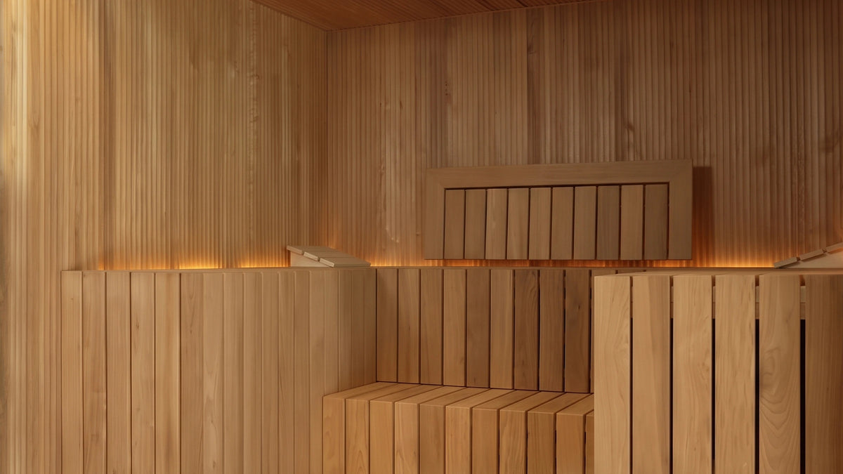 Inside a Cedro Meet Me in Aspen custom sauna