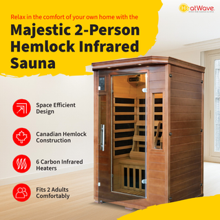 HeatWave Majestic 2 Person Hemlock Carbon Infrared Sauna