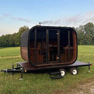 Mobile Sauna Trailer 8-Person — Halo Edition | Heritage Sauna®