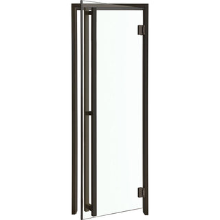Deluxe Door - Black with Clear Glass 24 1/2″ x 80 1/8″