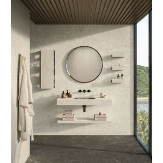 Nyra Charcoal (Black) Tile 12x24 | The Sauna Place