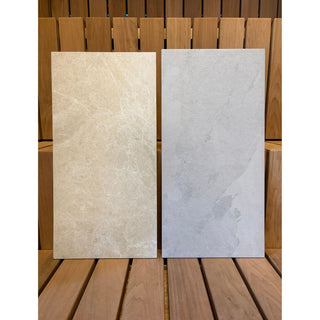 Net Zero Grey Matte Tile 12x24 | The Sauna Place