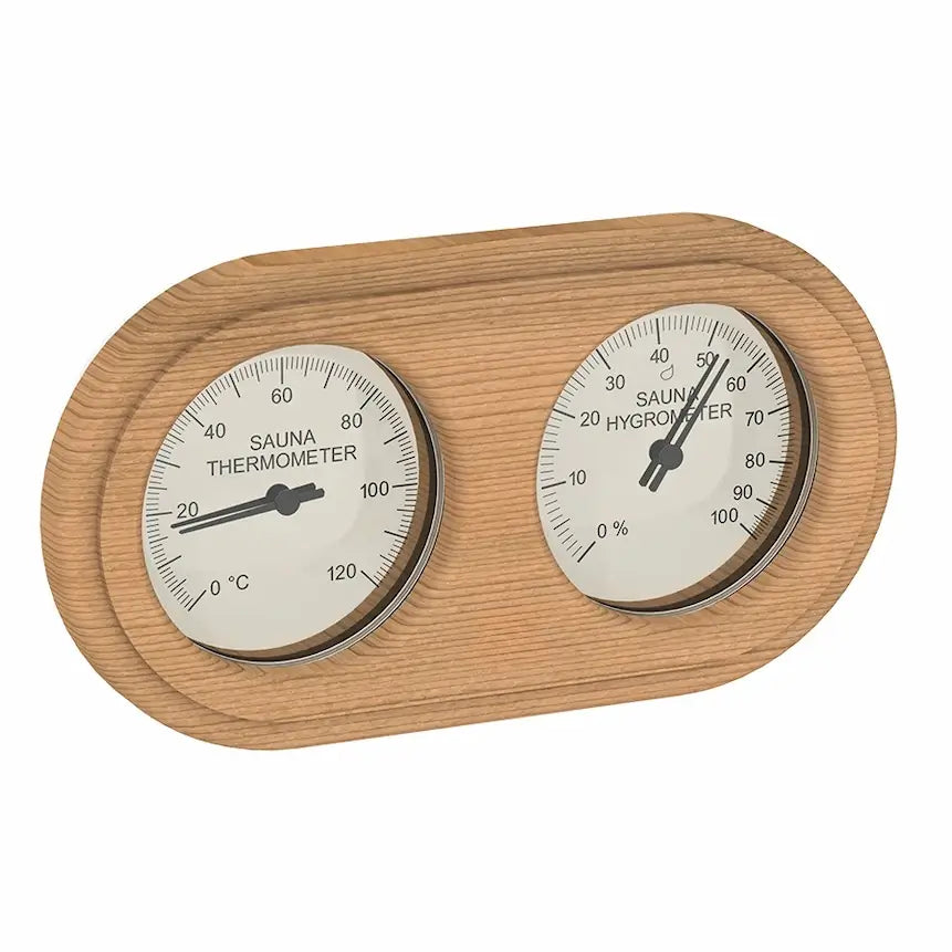 Mumusuki 2-in-1 Hygrometer Thermometer Für Sauna – Aus Zedernholz, Präzise & Dekorativ