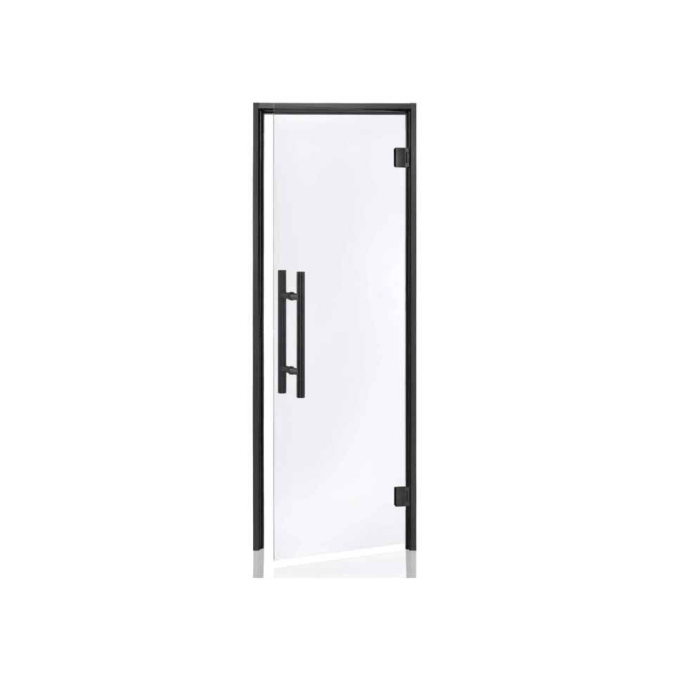Premium All Glass Door Black W Clear Glass 24 1 2 X 72 1 4 The Premium all glass door black w clear glass 24 1 2 x 72 1 4 the