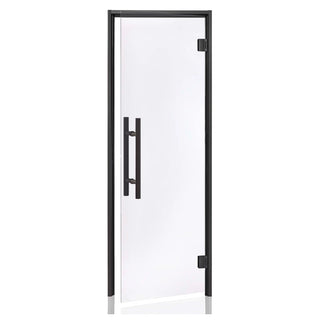 Premium Black Sauna/Steam Room Door w/ Clear Glass